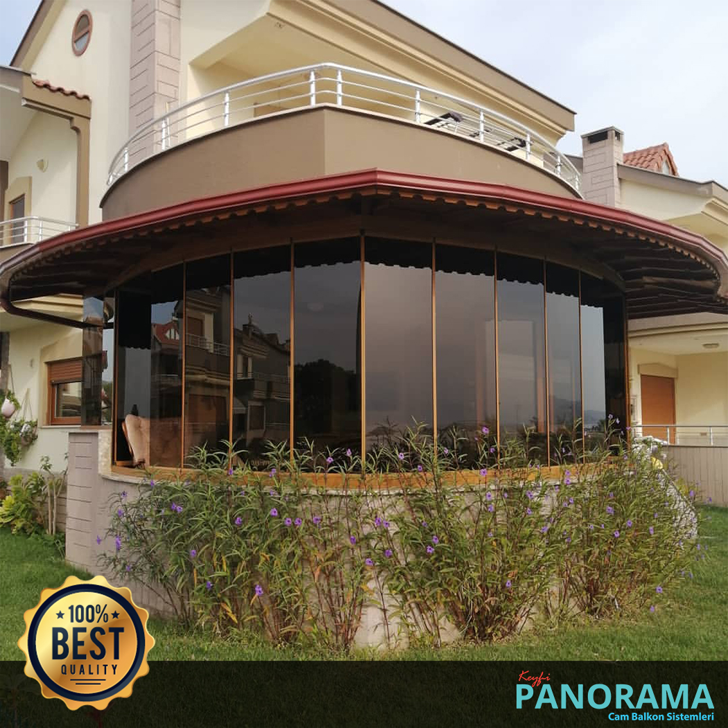 cam-balkon26 bronz renk cam balkon